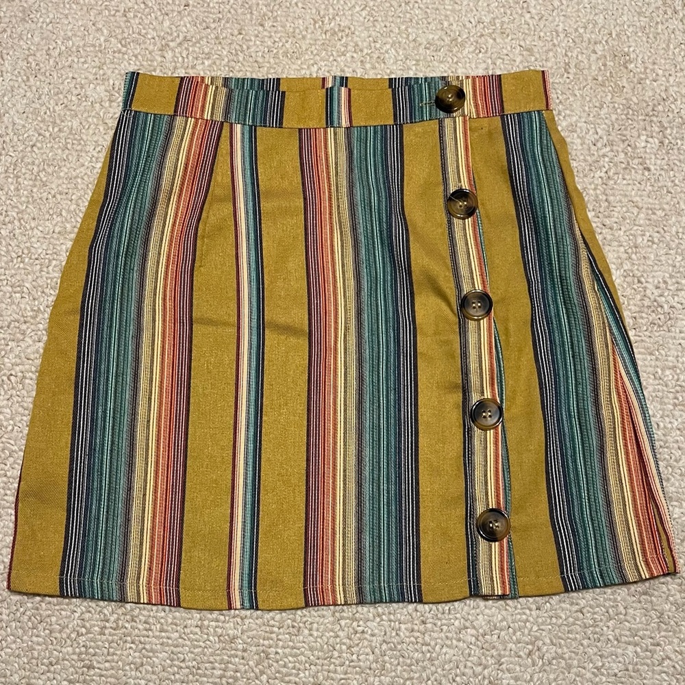 Idem Ditto striped mini skirt size medium, boutique item, NWOT
